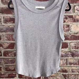 NWOT We The Free Ribbed Muscle Tank Gray Oversized XL Free People